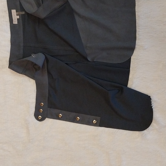 1ST STATE BRAND CONTEMPORARY FAUX  SUEDE A LINE WRAP AROUND skirt large - Picture 10 of 13